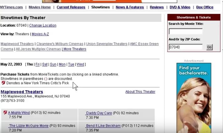 new york times movies, screenshot